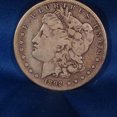 1892 S Morgan Silver Dollar