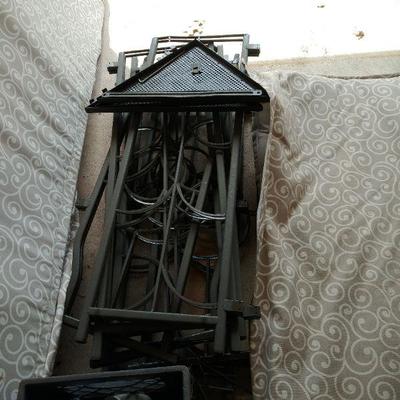 Lot Steel Gazebo Frame ONLY & Yard decorations