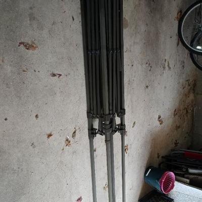 Lot Steel Gazebo Frame ONLY & Yard decorations