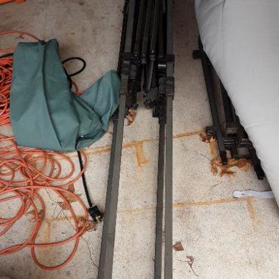 Lot Steel Gazebo Frame ONLY & Yard decorations