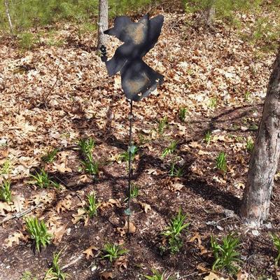 Lot Steel Gazebo Frame ONLY & Yard decorations