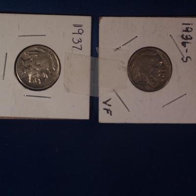 2 Buffalo Nickels