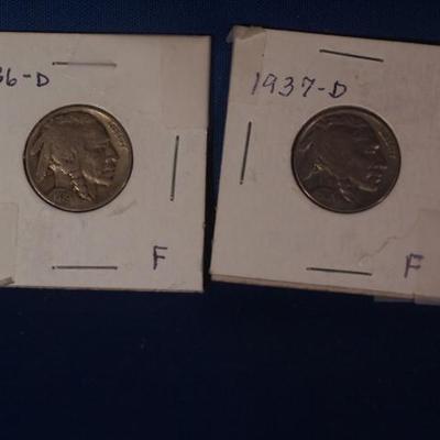 2 Buffalo Nickels
