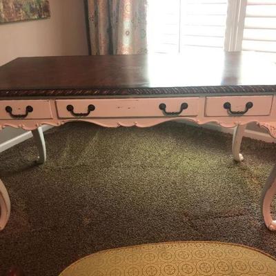 White & Wood Desk