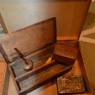 Vintage Hand Carved Box & more