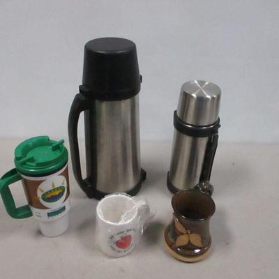 Lot 92 - Coffee Thermos & Cups