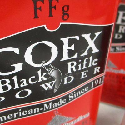 Lot 104 - Goex Black Rifle Powder & Hodgdon Pyrodex Muzzleloading 