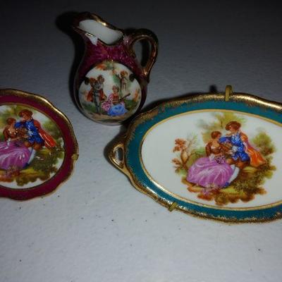 Lot Three Miniature Limoges