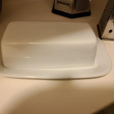 Whte Butter Dish