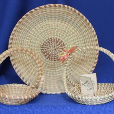 Lot 35: 3 SC Sweetgrass Baskets  $60