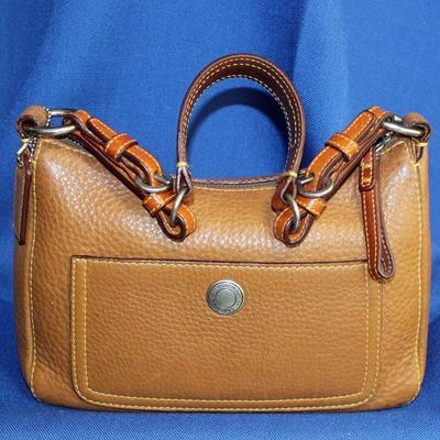 Lot 60: Brown Textured Leather Coach Bag  $30