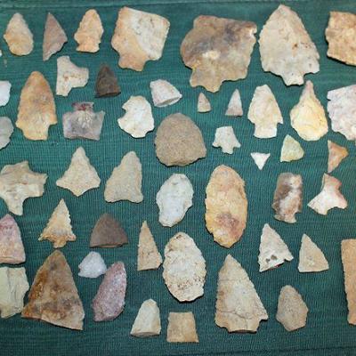 Lot 51: Native American Spearheads, Scrapes, Drills and Knives from South Carolina and Georgia  $25