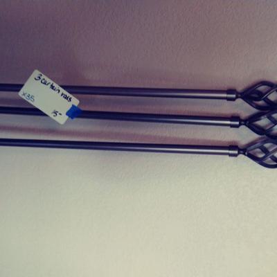 X35 3 curtain rods