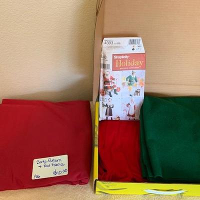 Y36 Santa pattern & Red Fabric