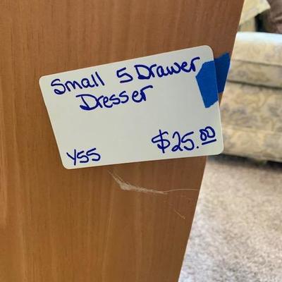 Y55 5 drawer dresser/storage