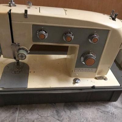 S-1 Singer Old Portable Untested Sewing Machine w/ Singer Attachments