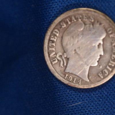 1914 Barber Silver Dime