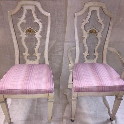 Set of Six Stanley Vintage Chairs (2 Arms,4 Sides) 