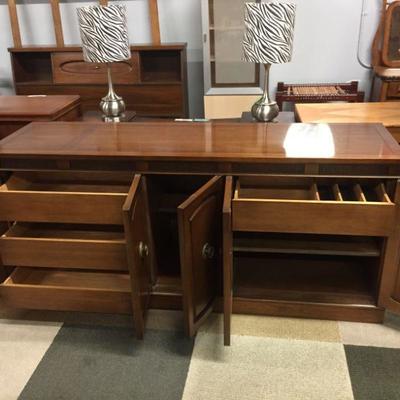 Drexel Mid Century 5 Door Buffet on Wheels