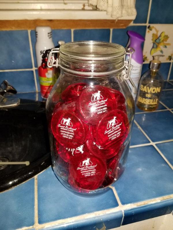 Mason jar fullnof Sunset Blvd Animal Clinic clips