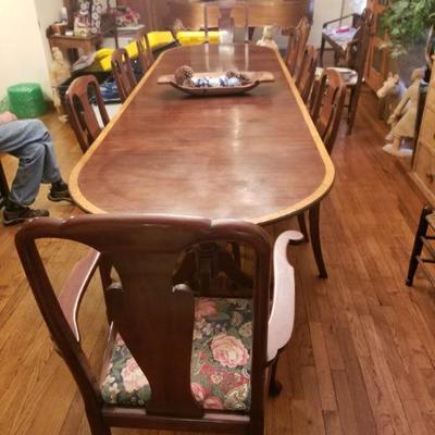 11 foot antique dining room table