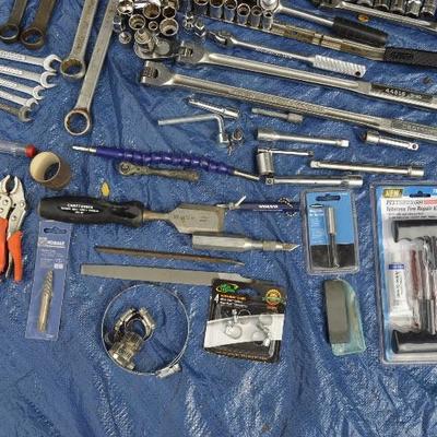 Drill bits, wrenches and sockets galore