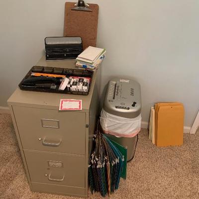 Office furniture and necessities. 