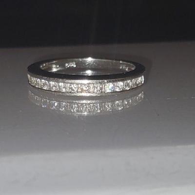 sterling silver real diamond band