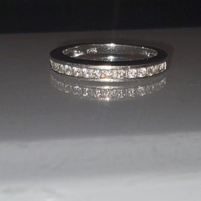 sterling silver real diamond band