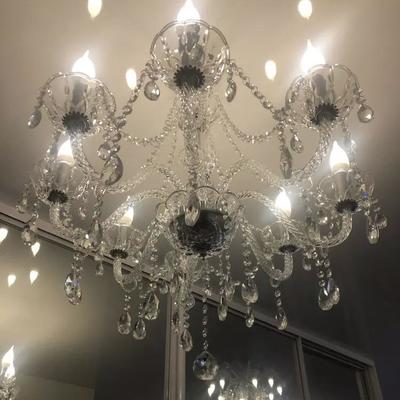 Vintage Crystal Prism Chandelier 