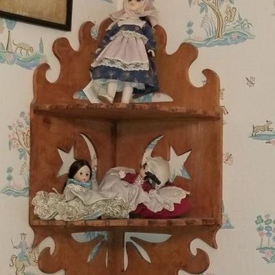 3 antique dolls