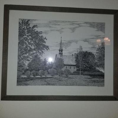 Print of Canadian church