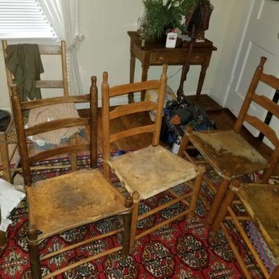 7 antique chairs