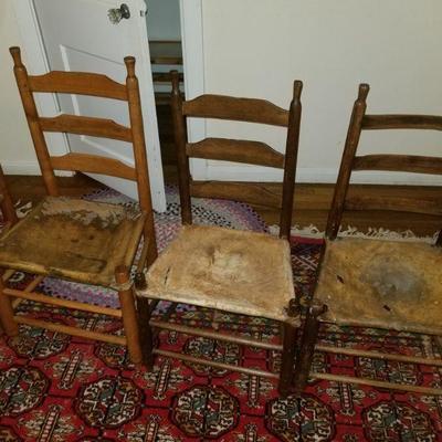 7 antique chairs