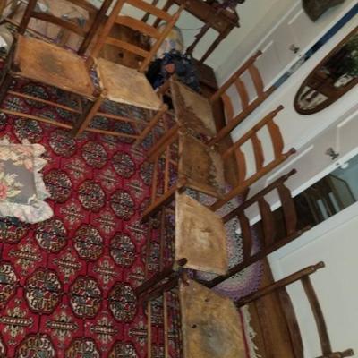 7 antique chairs