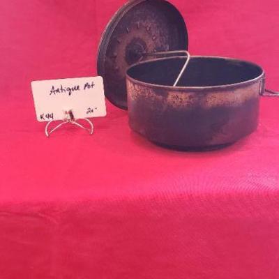K44 antique popcorn pot