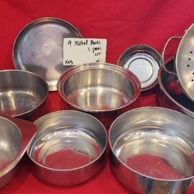 K45 metal bowls and pans