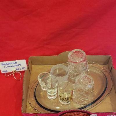 K69 assorted glassware B