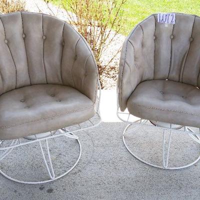 LOT 2  VINTAGE WIRE PATIO CHAIRS