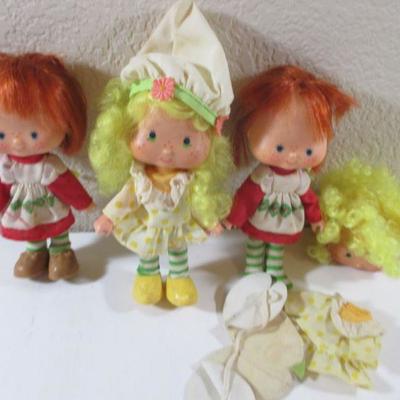 Lot of Vintage Strawberry Shortcake Dolls and parts 6" 