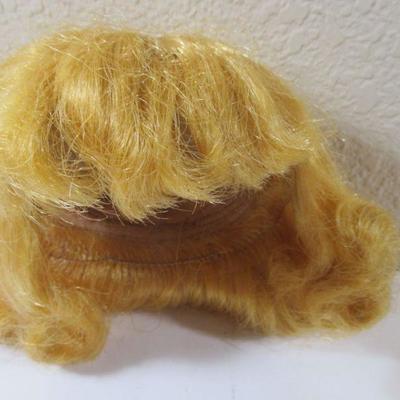 Antique Doll Parts for 21" Doll Wig Glass Eyes and Shoes 