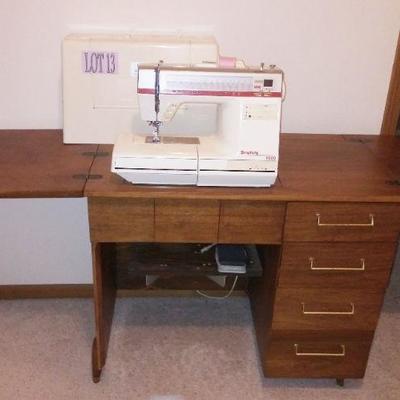 LOT 13  SIMPLICITY SEWING MACHINE IN CABINET