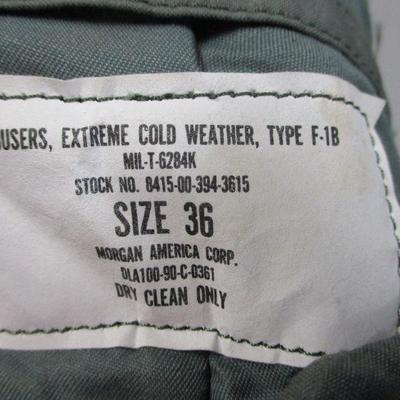 Lot 192 - Extreme Cold Weather Trousers - Size 36