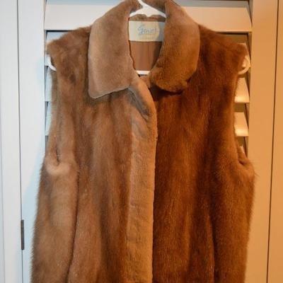 Geno's OKC Vintage Mink Vest Women's Small-Med