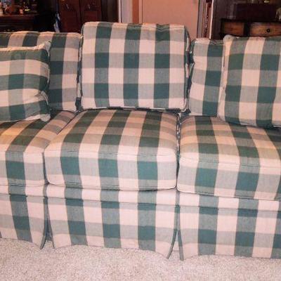 SOFA - Country French, Green and Off-white