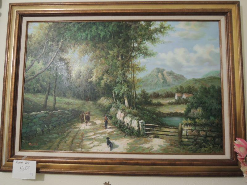 Framed Art Country Scene