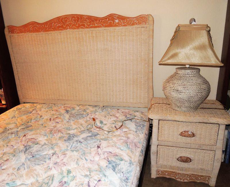 Bedroom Wicker Side Table
