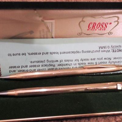 CROSS PEN PENCIL SET 10k Gold Filled