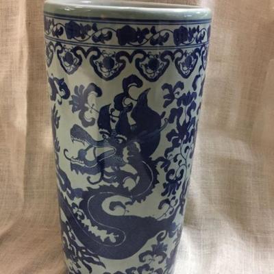 Ceramic Blue/White Umbrella/Cane Stand