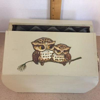 Vintage Owl Sewing Keepsake Box 